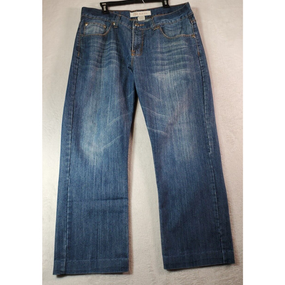 Blue Rag Jeans Men Size 38 Blue Denim Cotton Casual Flat Front Logo Straight Leg - Picture 1 of 11